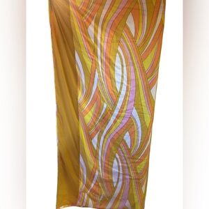 True Vintage Hand Made Comforter Bed Spread Large Queen Small King pink orange